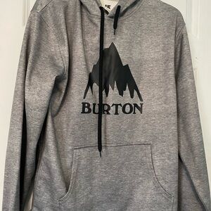 Burton Heather Gray Hoodie with Black Accents